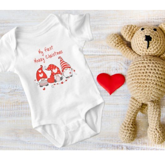 Mijn eerste kerst 3 Schattigee kabouters Romper