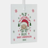 Mijn eerste kerst aan de binnenkant glas ornament (Voorkant Rechts)