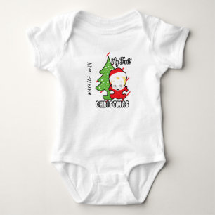 Mijn eerste kerst aangepaste naam Baby Bodysuit