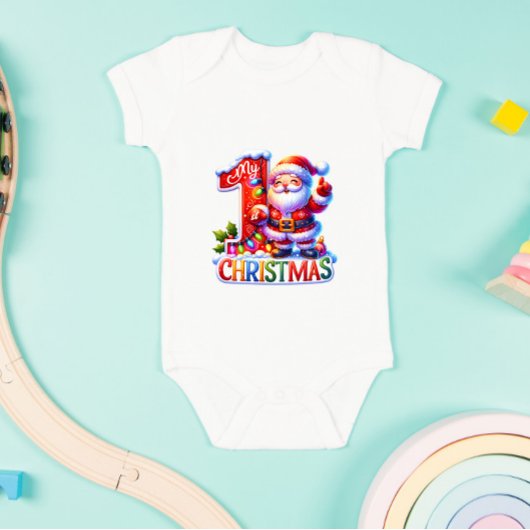 Mijn eerste kerst aangepaste naam familie matching romper