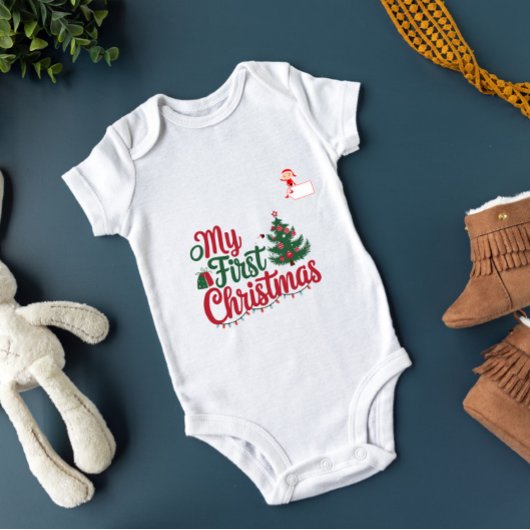 Mijn eerste kerst aangepaste naam familie matching romper