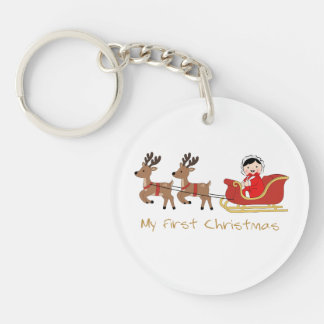 Mijn eerste kerst acrylen sleutelhanger