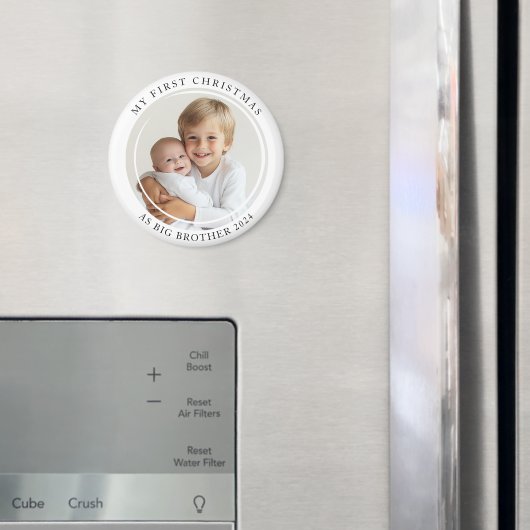 Mijn eerste kerst als Big Brother Custom Photo Magneet (Insitu (Koelkast))