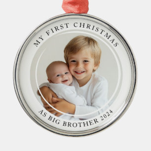 Mijn eerste kerst als Big Brother Custom Photo Metalen Ornament