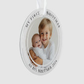 Mijn eerste kerst als Big Brother Custom Photo Ornament (voorkant)