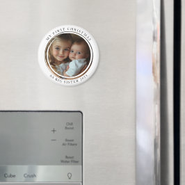 Mijn eerste kerst als Big Sister Custom Photo Magneet