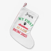 Mijn eerste kerst als bontmoeder kleine kerstsok (Voorkant (Hangend))