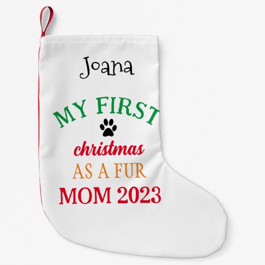 Mijn eerste kerst als bontmoeder kleine kerstsok (Voorkant)