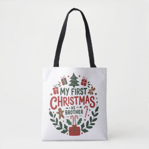 Mijn eerste kerst als broer Familie-matching Tote Bag