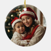 Mijn eerste kerst als een grote zus familie foto keramisch ornament (Achterkant)