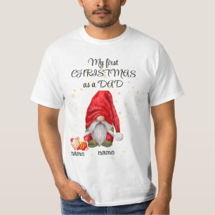 "Mijn eerste kerst als een papa" kabouter t-shirt