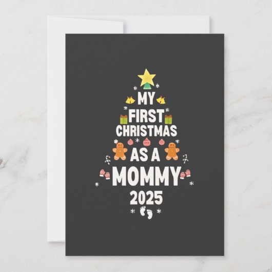 Mijn eerste kerst als mama 2025 Kerstmis Kaart (Voorkant)