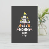 Mijn eerste kerst als mama 2025 Kerstmis Kaart (Staand voorkant)