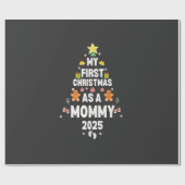 Mijn eerste kerst als mama 2025 Xmas Cadeaupapier (Vlak)