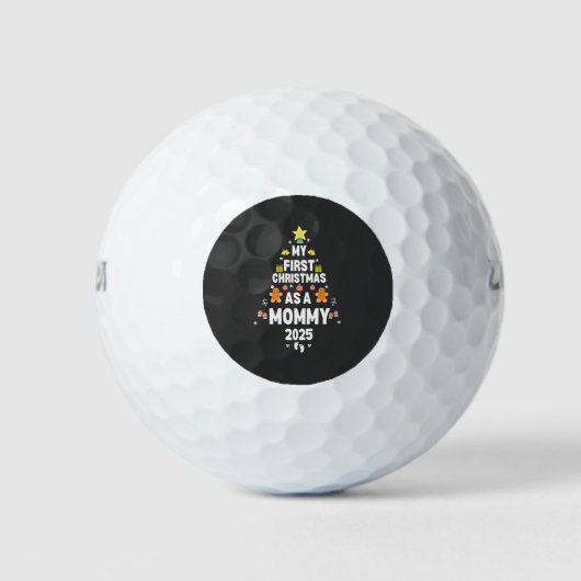 Mijn eerste kerst als mama 2025 Xmas Golfballen (Voorkant)