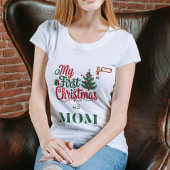 Mijn eerste kerst als mama Familie Kerstmis T-shirt