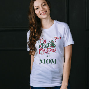 Mijn eerste kerst als mama Familie Kerstmis T-shirt