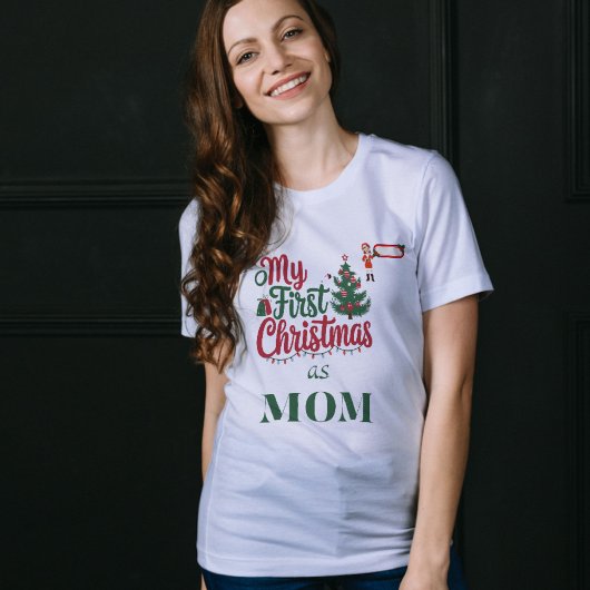 Mijn eerste kerst als mama Familie Kerstmis T-shirt