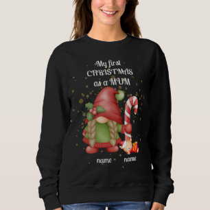 "Mijn eerste kerst als mama" kabouter sweatshirt. Trui