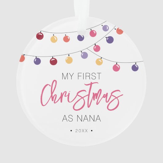 Mijn eerste kerst als Nana Ornament (achterkant)