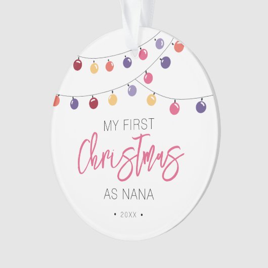 Mijn eerste kerst als Nana Ornament (voorkant)
