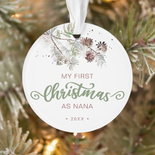 Mijn eerste kerst als Nana Pine Ornament (Boom)