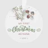 Mijn eerste kerst als Nana Pine Ornament (voorkant)