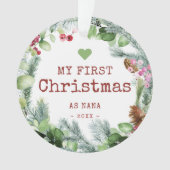 Mijn eerste kerst als Nana Wintergroen Ornament (voorkant)
