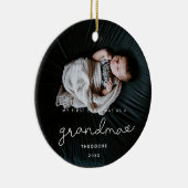 Mijn eerste kerst als oma foto keramisch ornament (Rechts)