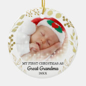 Mijn eerste kerst als oma foto keramisch ornament (Voorkant)