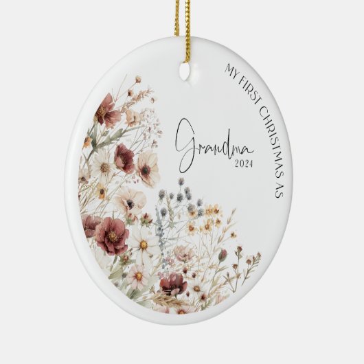 Mijn eerste kerst als oma vakantie Ornament (Rechts)