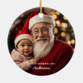 Mijn eerste kerst als opa familie foto keramisch ornament (Achterkant)