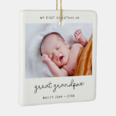 Mijn eerste kerst als overgrootvader foto keramisch ornament (Rechts)