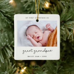 Mijn eerste kerst als overgrootvader foto keramisch ornament