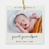 Mijn eerste kerst als overgrootvader foto keramisch ornament (Voorkant)