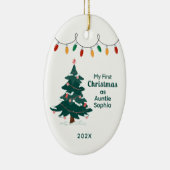 Mijn eerste kerst als tante gepersonaliseerd keramisch ornament (Rechts)