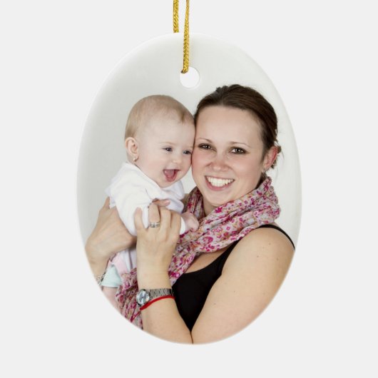 Mijn eerste kerst als tante gepersonaliseerd keramisch ornament (Achterkant)