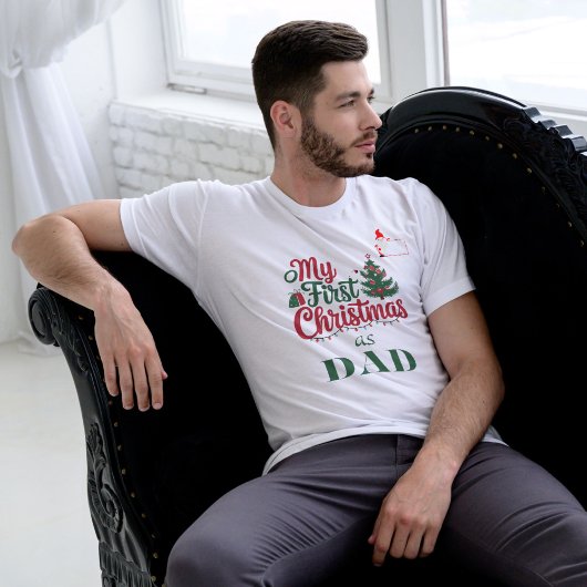 Mijn eerste kerst als vader aangepaste naam famili t-shirt