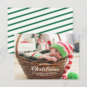 Mijn eerste kerst Baby 1e Feestdagen fotokaart Kaart