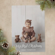 Mijn eerste kerst baby 4 foto modern minimalistisc