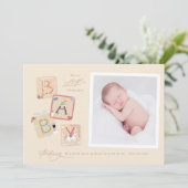 Mijn eerste kerst Baby aankondiging vakantie Kaart (Staand voorkant)