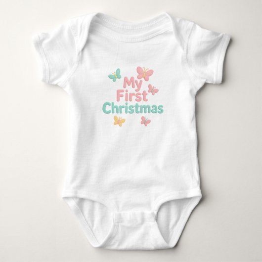 Mijn eerste kerst baby body套-shirt romper (Voorkant)