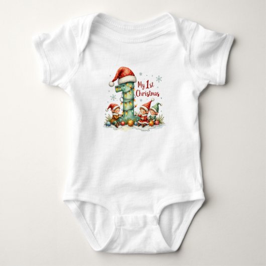 Mijn Eerste Kerst Baby Body Romper (Voorkant)