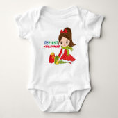 Mijn eerste kerst baby body  romper (Voorkant)