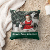 Mijn eerste kerst Baby Custom Photo Script Eenvoud Kussen (Deken)