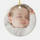 Mijn eerste kerst-Baby foto en naam Keramisch Ornament (Achterkant)