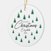 Mijn eerste kerst Baby foto Modern Elegant Keramisch Ornament (Links)