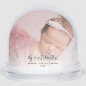 Mijn eerste kerst Baby foto oma Keepsake Sneeuwbol (Achterkant)