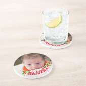 Mijn eerste kerst Baby foto Onderzetters (Zijkant)