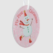 Mijn eerste kerst Baby foto sneeuwvlokken Ornament (voorkant)
